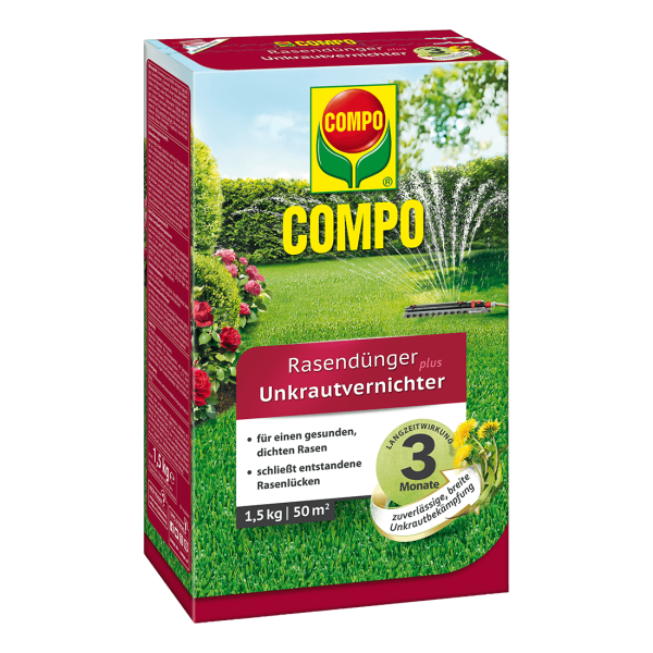 COMPO Rasendünger plus Unkrautvernichter 1,5 kg, Öst.Pfl.Reg.Nr.:3459-905