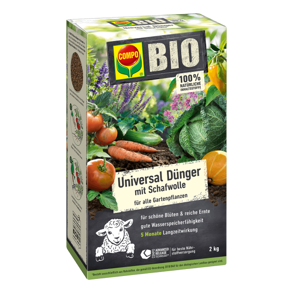 COMPO BIO Universal Dünger mit Schafwolle 2 kg