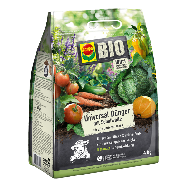 COMPO BIO Universal Dünger mit Schafwolle 4 kg
