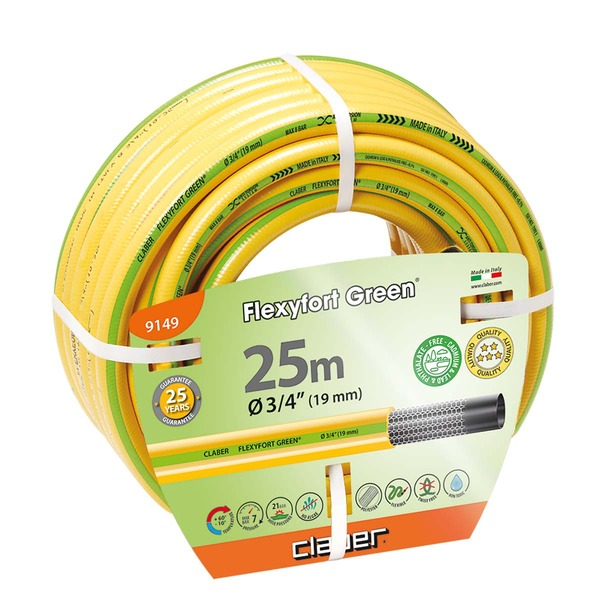 Claber Gartenschlauch Flexyfort Green, 3/4", 19 mm, 25 m/Rolle