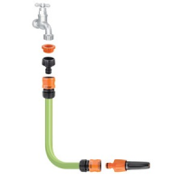 Claber Starterset 1/2", Jet Sprühdüse, Multi Hahnverbinder, 2 Schnellkupplungen