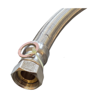 Flexibler Edelstahlschlauch, 80 cm, 3/4" IG x AG Messing, PN10, DVGW
