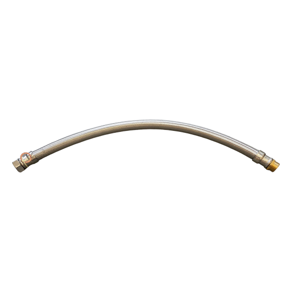 Flexibler Edelstahlschlauch, 80 cm, 1" IG x AG Messing, PN6, DVGW