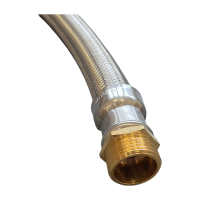 Flexibler Edelstahlschlauch, 80 cm, 1" IG x AG Messing, PN6, DVGW