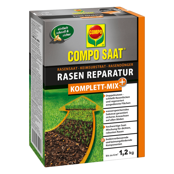 COMPO SAAT Rasen Reparatur Komplett-Mix 1,2 kg