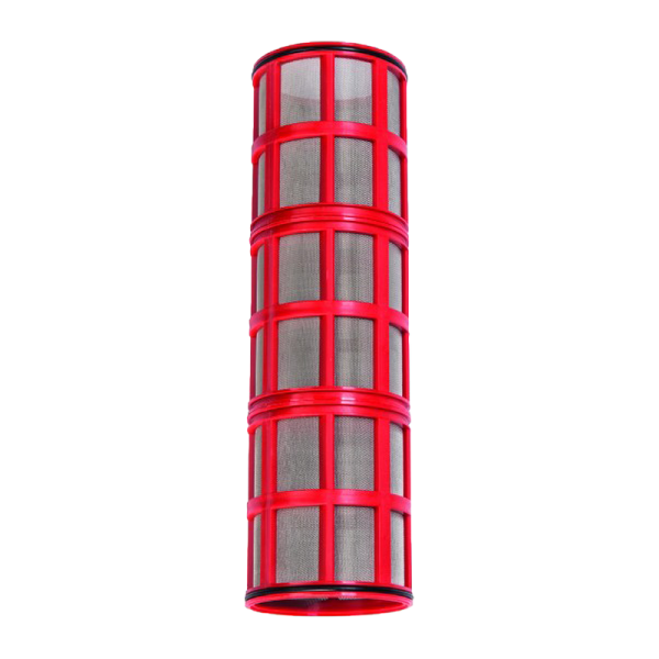 Sieb rostfrei für AMIAD Kunststofffilter, 2" Super u. 3" TL, 130 mic., rot (passt zu 181525 + 181507)