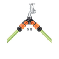 Claber Y-Verteiler 2x Schnellkupplung Männchen x 1/2" - 3/4"