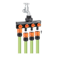 Claber 4-Wege Verteiler 4x Schnellkupplung Männchen x 3/4" IG