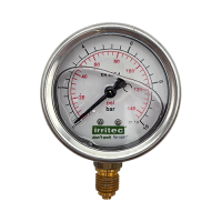 Manometer 0-10 bar, Glycerin, Edelstahl, 1/4" AG,...