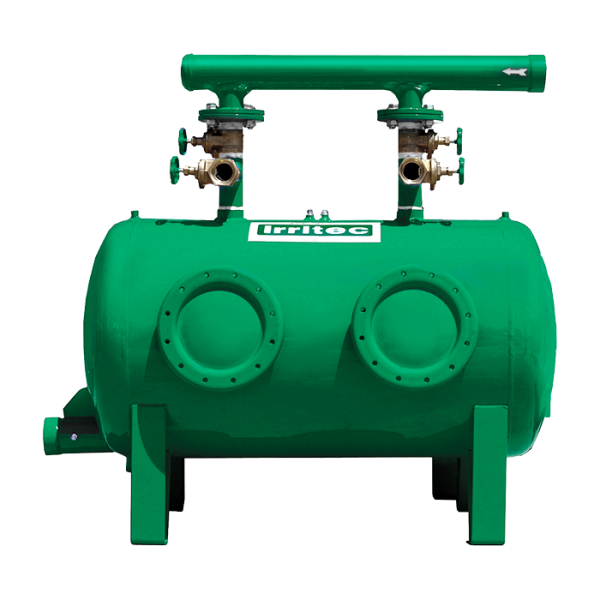 Sandfilter Metall mit Doppelkammer und man. Rückspülung, 30-60 m³/h, 3" IG
