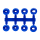 HUNTER Düsensatz "PGP BLUE" (25°), 8 Stk.