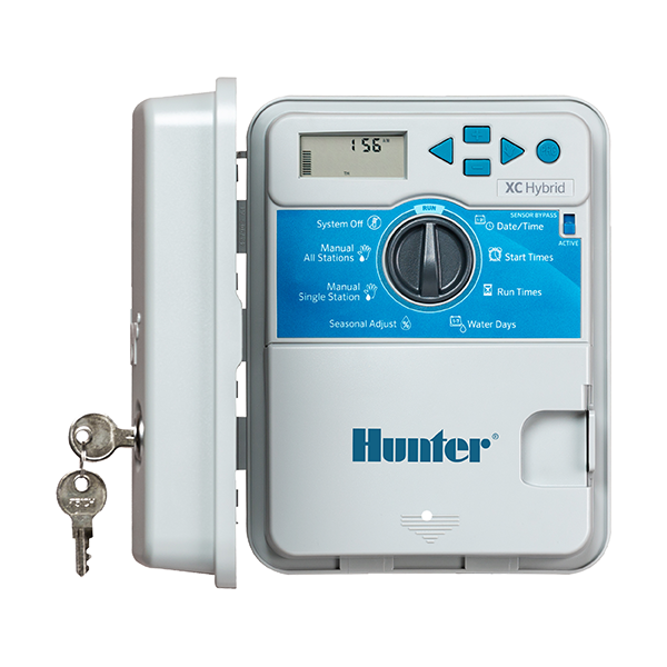 HUNTER Steuerung XC-Hybrid außen, Batterie, ohne Trafo, 6 Ventile