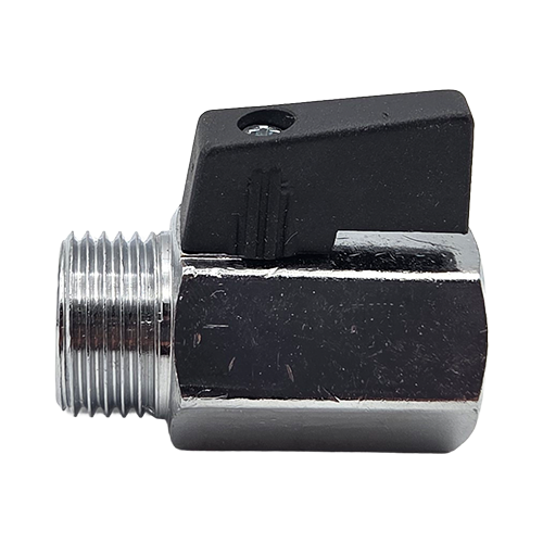 Messing Mini Kugelhahn 1/2" IG x AG