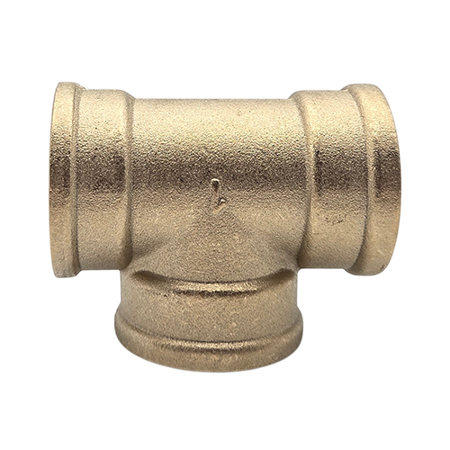 Messing 90° T-Stück, 1/4" IG x IG x IG