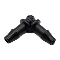 90° Winkel Steckverbinder für Microschlauch 4,5 mm, Stachel