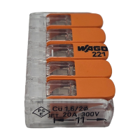 WAGO COMPACT-Verbindungsklemme, 4 mm², mit Hebel, 5-Leiter