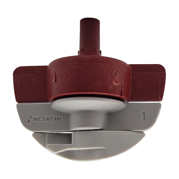 NETAFIM SpinNet Microsprinkler FLT, Pressfit männlich, Drehzapfen grau, 120 l/h, 9 m, Düse rot
