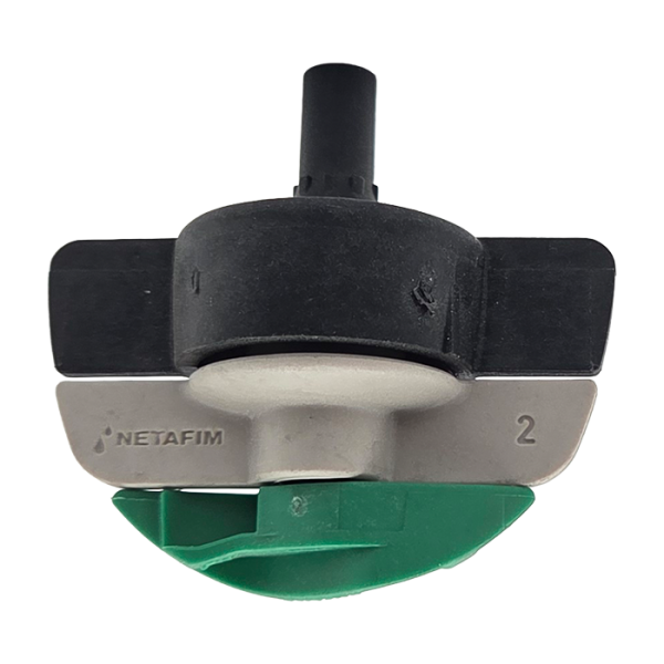 NETAFIM SpinNet Microsprinkler LR, Pressfit männlich, Drehzapfen grün, 70 l/h, 8 m, Düse schwarz