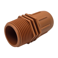 AG-Anschlussverschraubung braun, 16 x 3/4" AG, für Tropf-/PE-Rohre