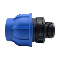 AG-Klemmverschraubung für PE-Rohr, 63 x 1 1/2", PN16, DVGW