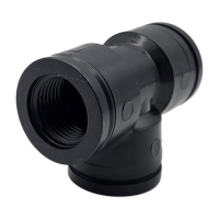 90° T-Stück Fitting Kunststoff, 3/4" IG