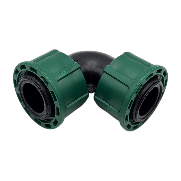 90° Winkel-Kupplung mit O-Ring, 1 1/2" IG x IG