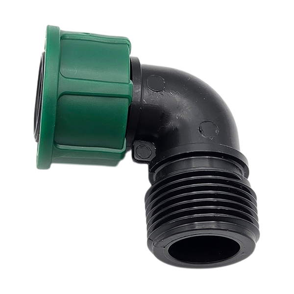 90° Winkel-Kupplung mit O-Ring, 1 1/2" IG x AG