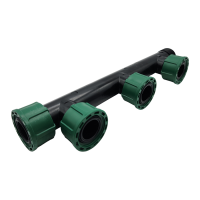 3-Wege Verteiler mit O-Ring 1" AG x IG x IG x IG x IG