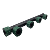 4-Wege Verteiler mit O-Ring 1" AG x IG x IG x IG x IG x IG