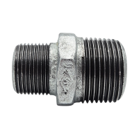 Temperguss Reduziernippel, verzinkt, 2" x 1...