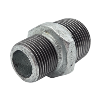 Temperguss Reduziernippel, verzinkt, 3" x 2 1/2" AG