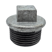 Temperguss Stopfen, verzinkt, 1 1/4" AG
