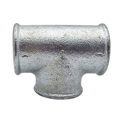 Temperguss T-Stück, verzinkt, 1 1/2" IG