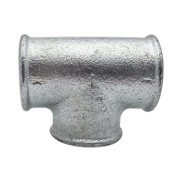 Temperguss T-Stück, verzinkt, 1 1/4" IG