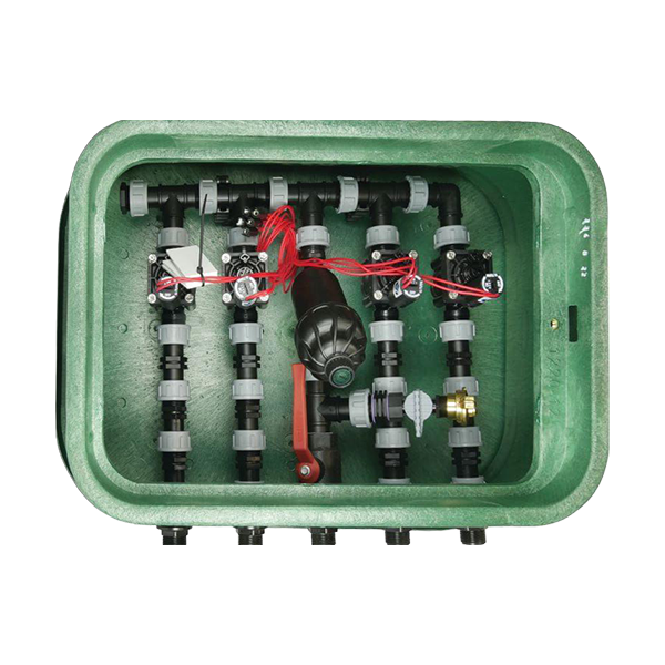 Profi-Ventilbox Typ RBF anschlussfertig, 24 VAC, 1" AG, 4 Magnetventile