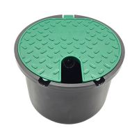 Ventilbox mit Klappdeckel und Metallkugelhahn, rund,...