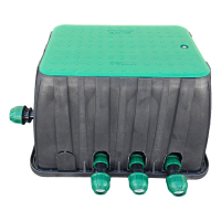 Ventilbox vormontiert, rechteckig, Standard 24 V, 6 Magnetventile
