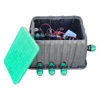 Ventilbox vormontiert, rechteckig, Standard 24 V, 6 Magnetventile