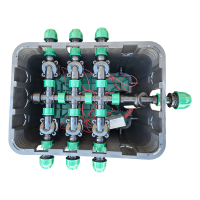 Ventilbox vormontiert, rechteckig, Standard 9 V, 6 Magnetventile